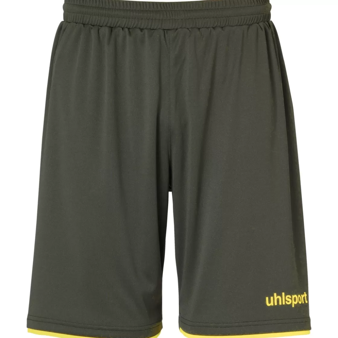 uhlsport Club Shorts Dark Olive/Fluo Yellow Fashion