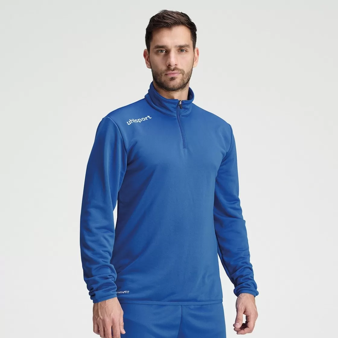 uhlsport Essential 1/4 Zip Top Azure Blue/White Sale