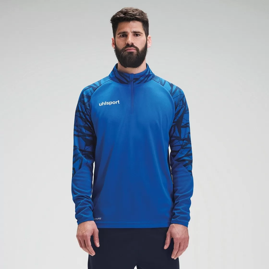 uhlsport Goal 25 1/4 Zip Top Azure Blue/Navy Best Sale