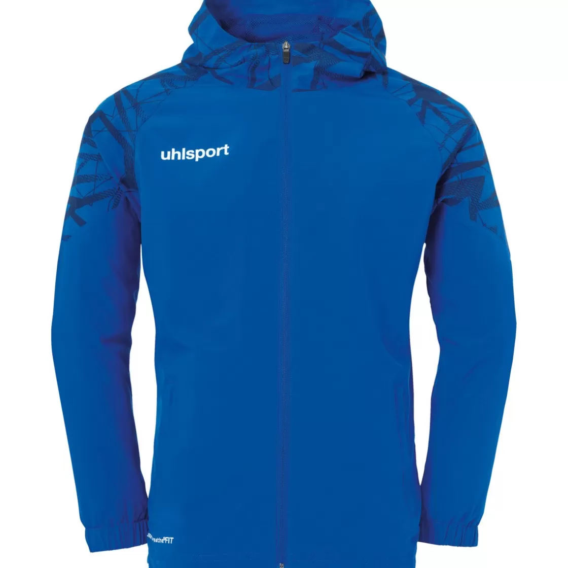 uhlsport Goal 25 Evo Woven Hood Jacket Azure Blue/Navy New