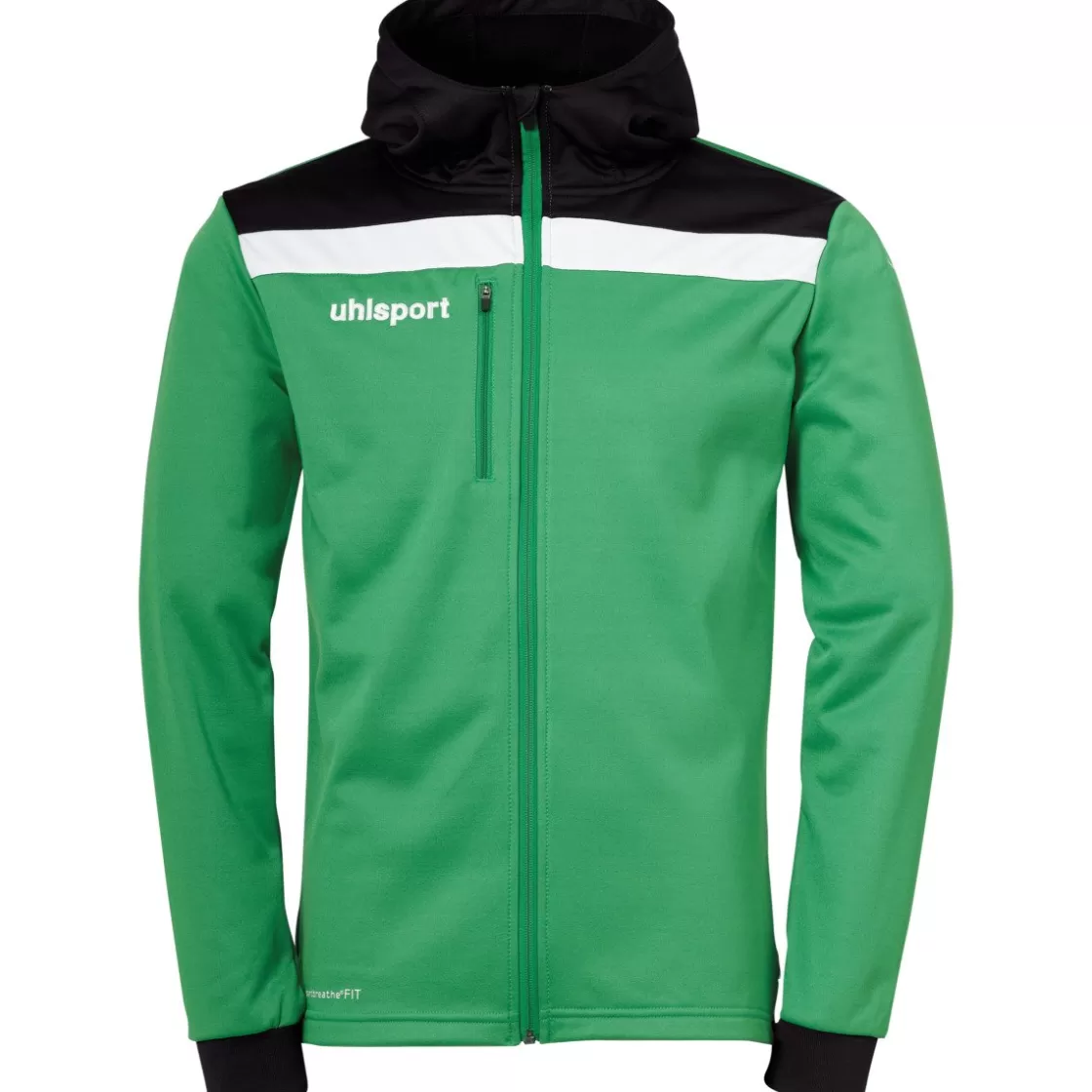 uhlsport Offense 23 Multi Hood Jacket Green/Black/White Cheap