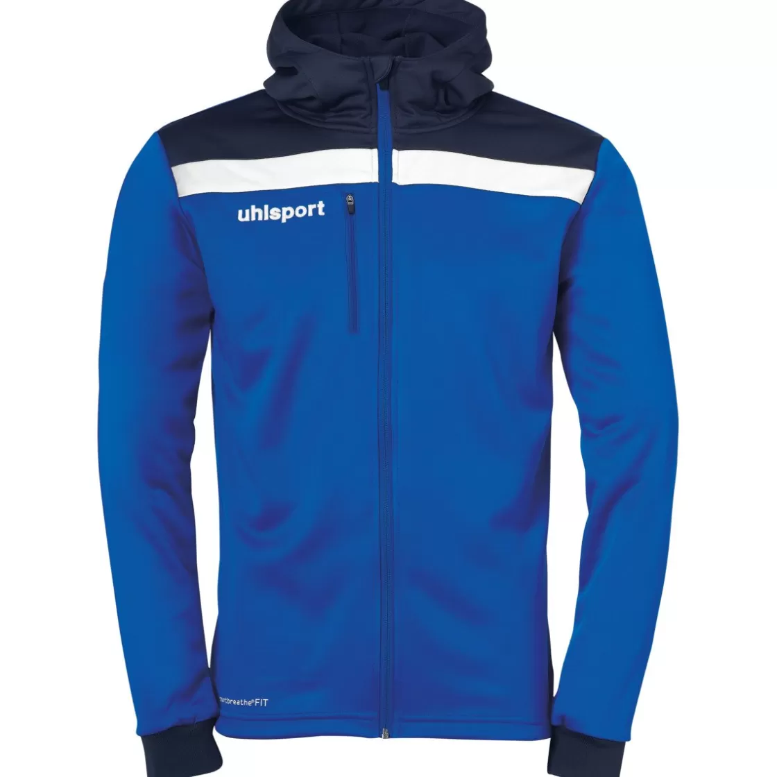 uhlsport Offense 23 Multi Hood Jacket Azure Blue/Navy/White Cheap