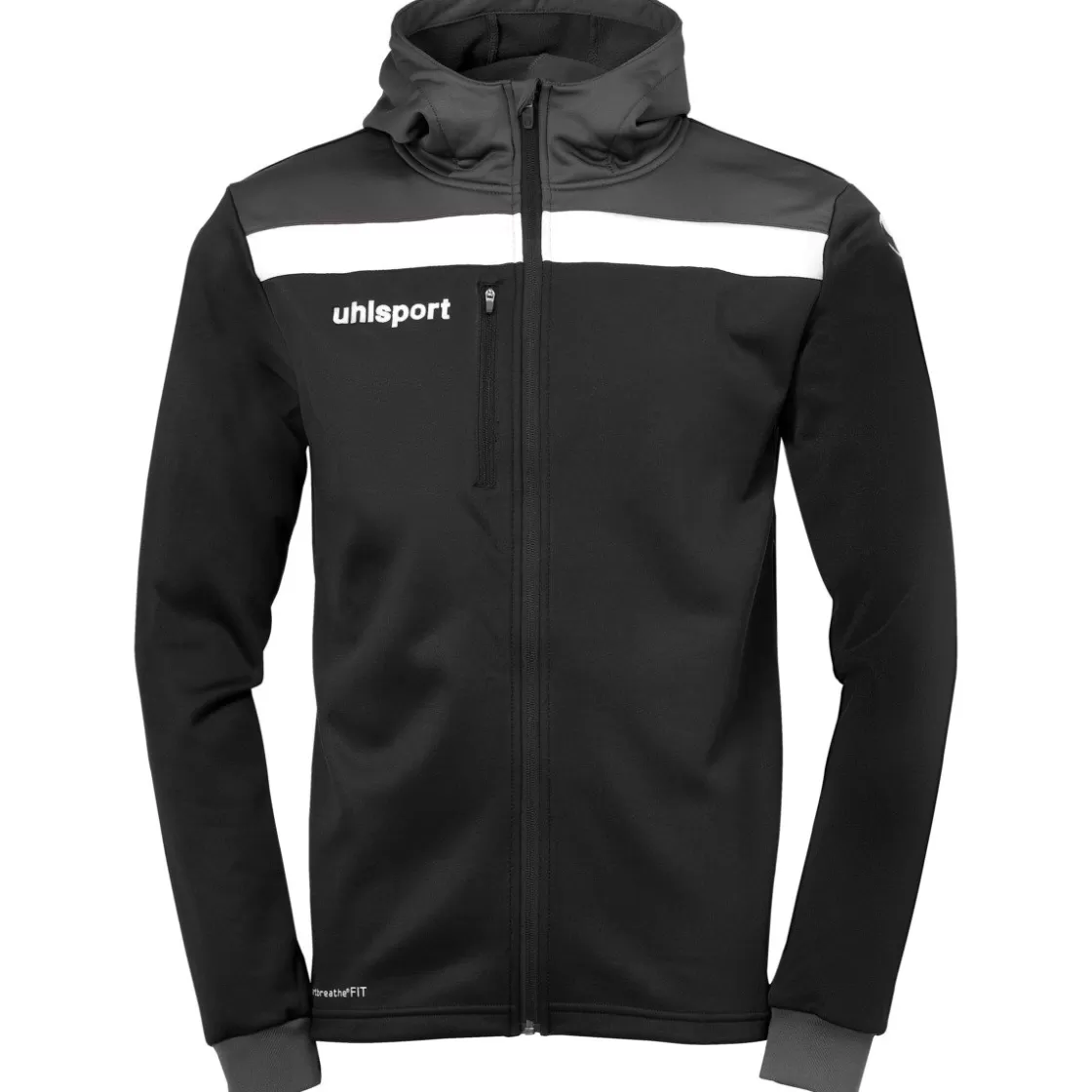 uhlsport Offense 23 Multi Hood Jacket Black/Anthra/White Shop