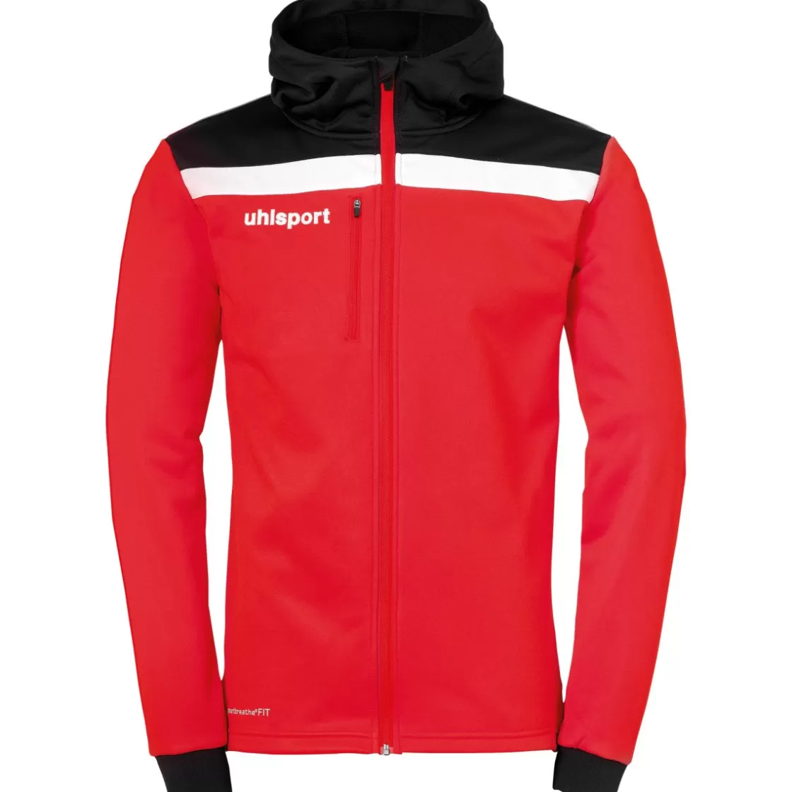 uhlsport Offense 23 Multi Hood Jacket Red/Black/White Outlet