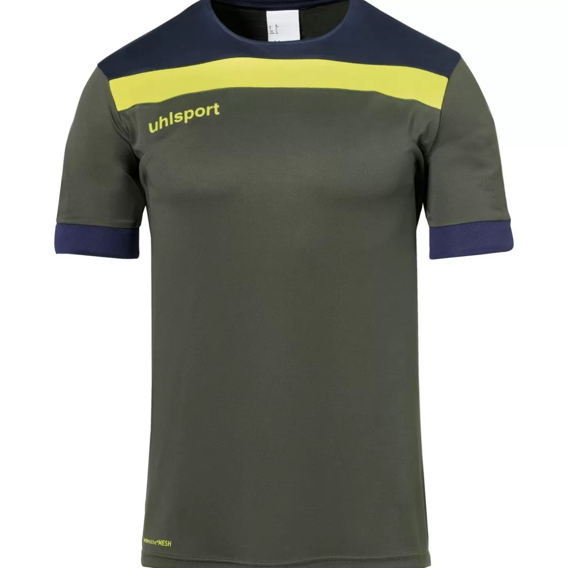 uhlsport Offense 23 Shirt Shortsleeved Dark Olive/Marine/Fluo Gelb Flash Sale