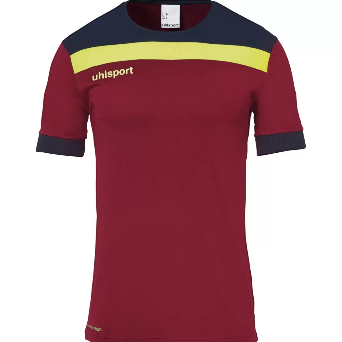 uhlsport Offense 23 Trikot Kurzarm Burgundy/Navy/Fluo Yellow Shop