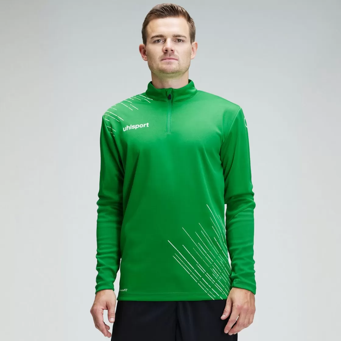 uhlsport Score 26 1/4 Zip Top Green/White Hot