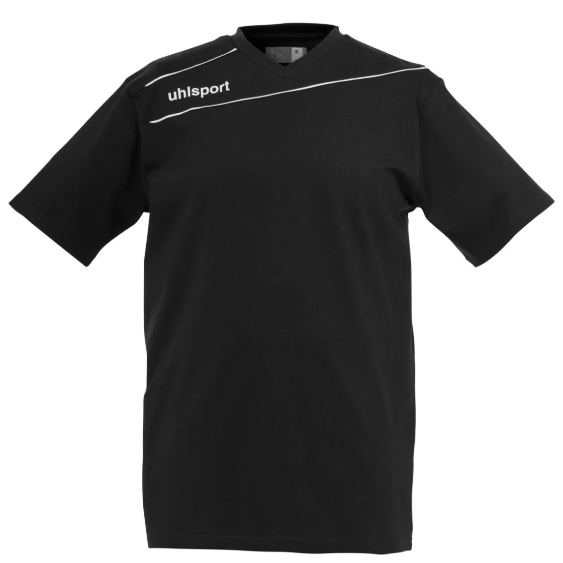 uhlsport Stream 3.0 Baumwoll T-Shirt Black/White Best Sale