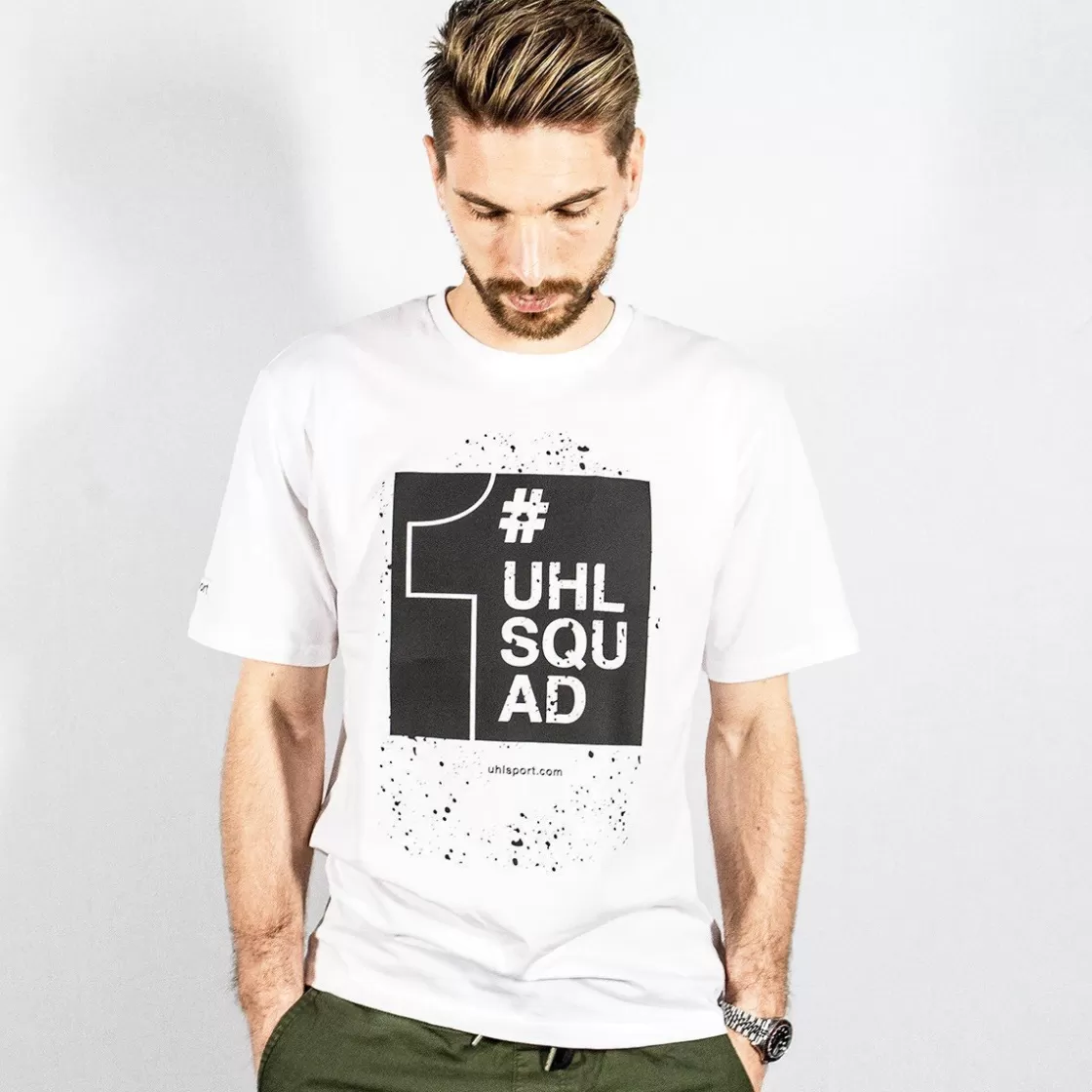 uhlsport #Uhlsquad Goalkeeper Promo T-Shirt White/Black Cheap